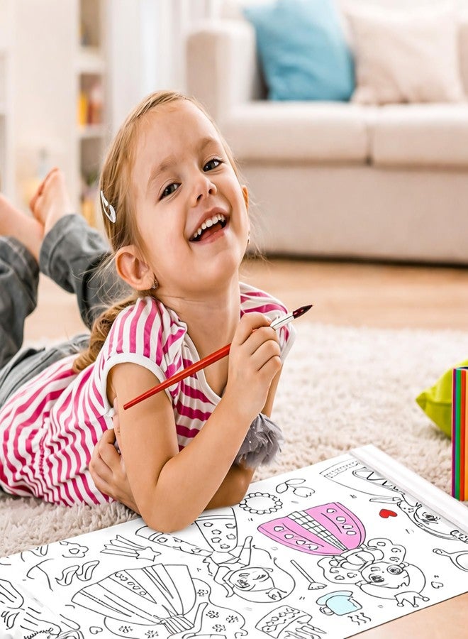 ويش كي ورق تلوين ورسم للأطفال من ويشكي، عبوة من لفتين بطول 3 أمتار، ورق تلوين كبير للأطفال الصغار، ورق فني إبداعي للرسم والتخطيط للأطفال من عمر 3 سنوات فما فوق - Image 5